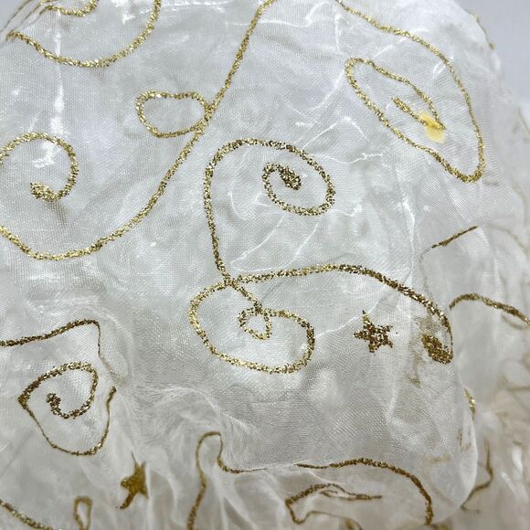 Shower Cap Vintage Mad Cap Bathing Cap Style Gold Detail Glitter Attached Flower - Picture 7 of 15